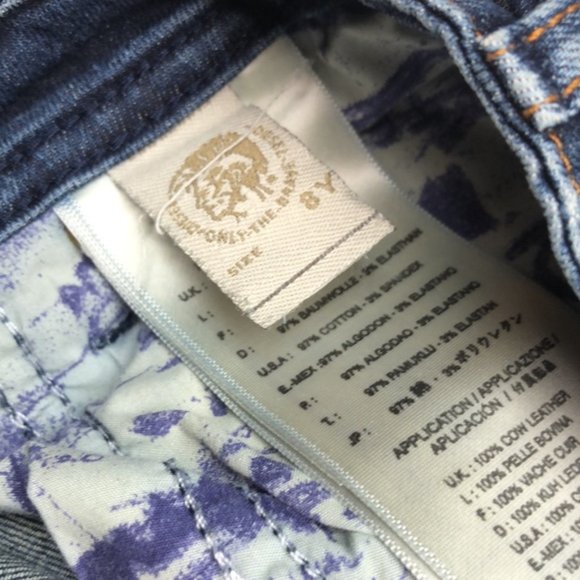 VINTAGE GIRLS DIESEL SLIM CARROT SKINNY JEANS 8Yx24 ๐ - Picture 4 of 11